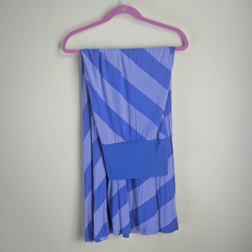 Blue-stripe Maxi Skirt